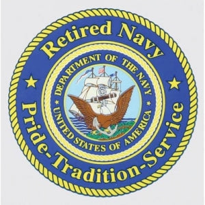 U.S. Navy Decal - 4" - Retired Navy