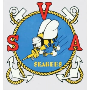 U.S. Navy Decal - 3.3" x 3.5" - Seabees SVA
