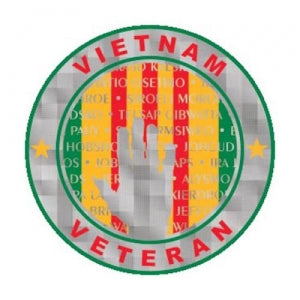 Veteran Decal - 4" Round - Vietnam Vet Wall w/Rib
