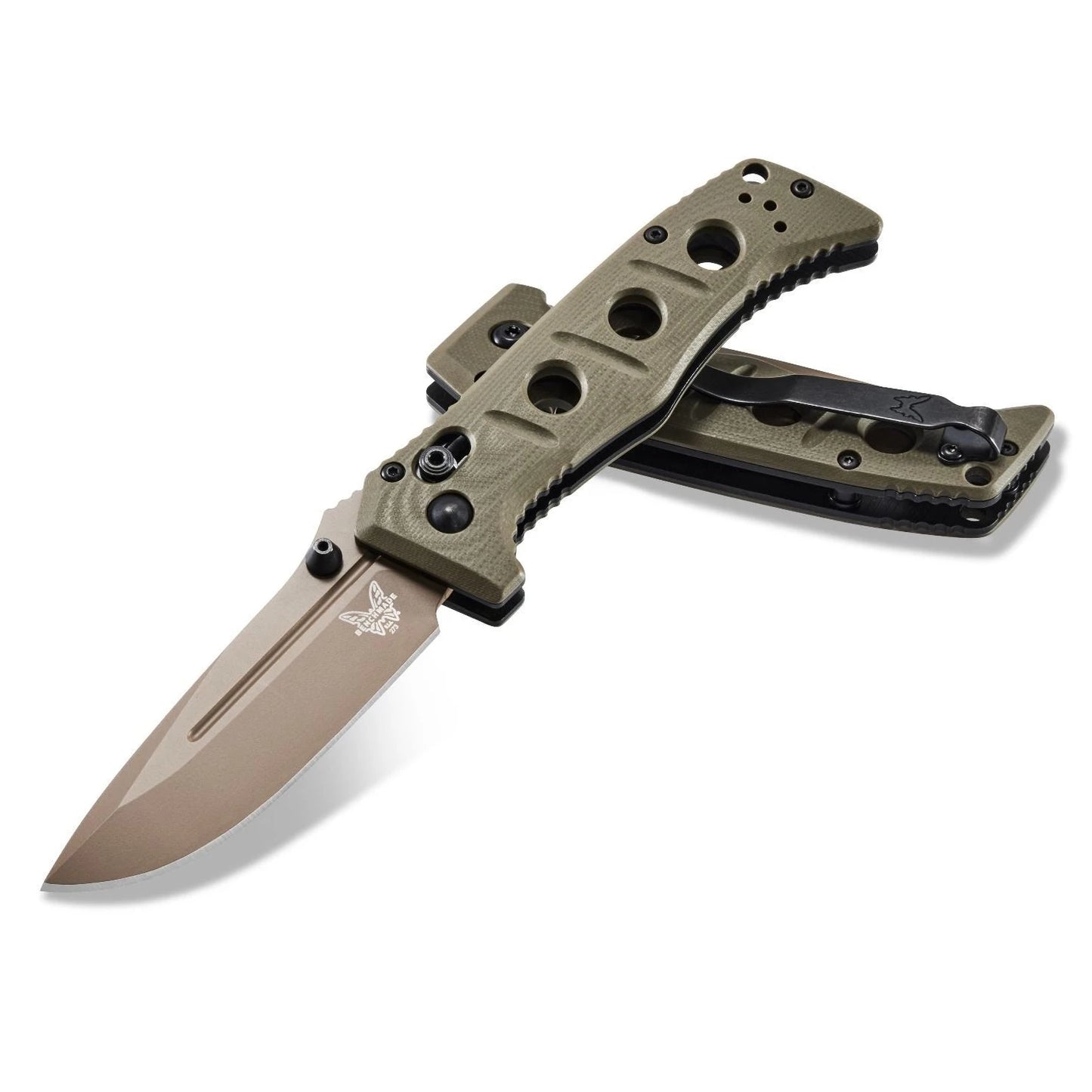 Benchmade | Mini Adamas Folding Tactical Knife | Olive Drab