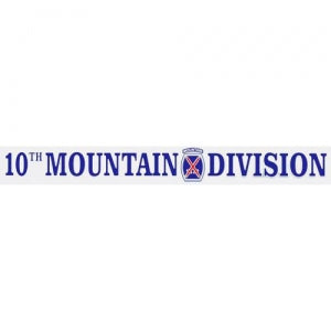 U.S. Army Decal - 16" - "10th Mountain Div." Strip