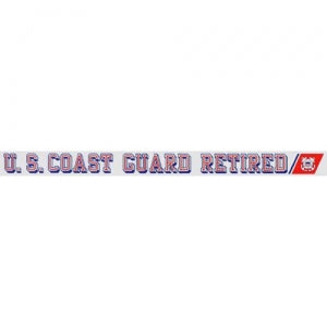 U.S. Coast Guard Decal- 20" - "USCG Retired" Strip