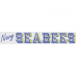 U.S. Navy Decal - 13" - "Navy Seabees" Strip