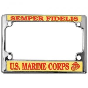 United States Marine Corps Semper Fidelis Motorcycle License Plate Frame