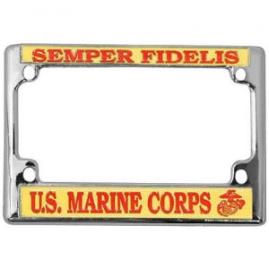 United States Marine Corps Semper Fidelis Motorcycle License Plate Frame