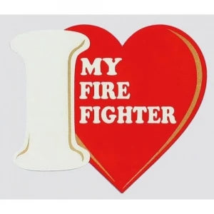 Firefighter Decal - 4"x4.5" I Heart My Firefighter