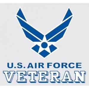 U.S. Air Force Decal - 3.5" x 3.25" - Vet w/Wings