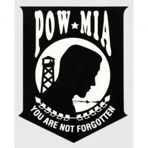 POW/MIA Decal - 3.25" x 4" - POW/MIA You Are Not Forgotten