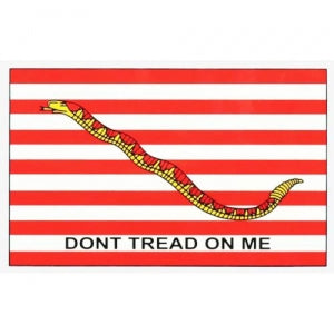 Assorted Decal - 3" x 5" - "Don't Tread On Me" Nvy