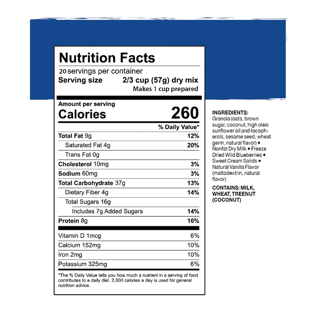 Mountain House #10 Can MRE | Granola with Milk & Blueberries