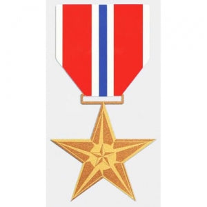 Assorted Decal - 5" x 3" - Bronze Star