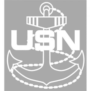 U.S. Navy Decal - 13" Square - USN Anchor Jumbo