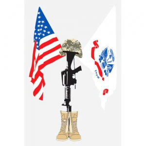 U.S. Army Decal - U.S. Flag "Fallen"