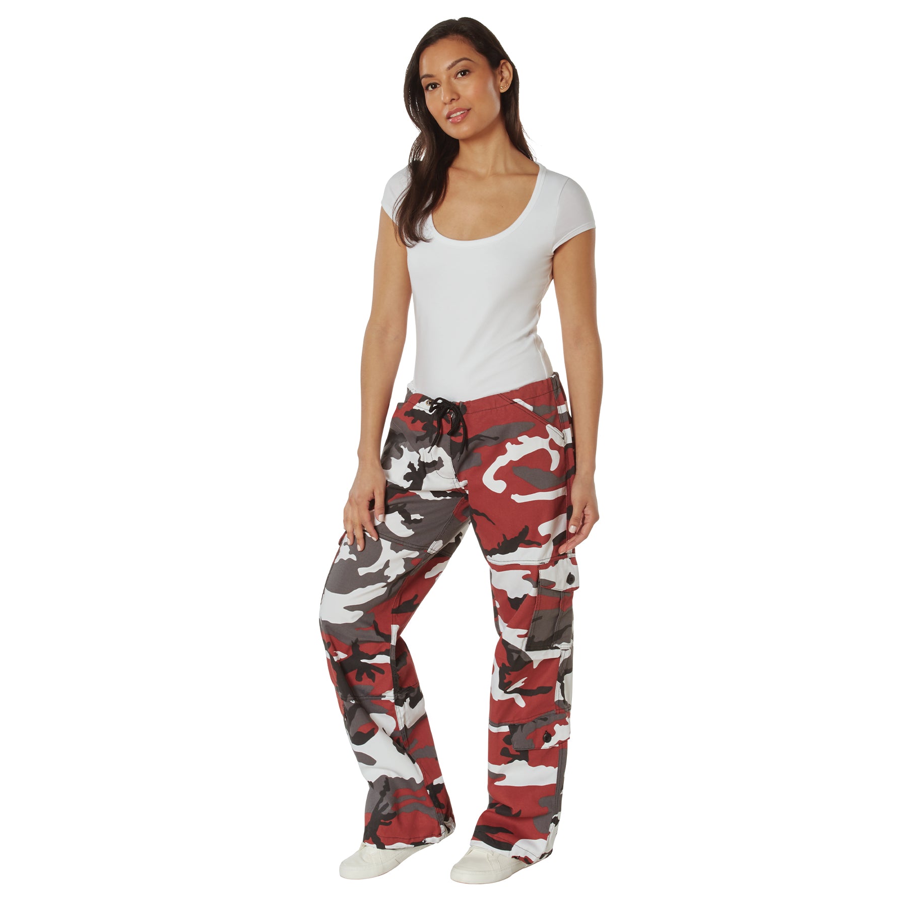 Womens camo pants with red clearance stripe