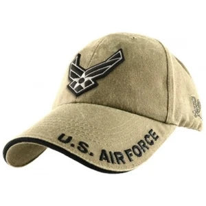 USAF Ballcap - Air Force with Wings - Khaki