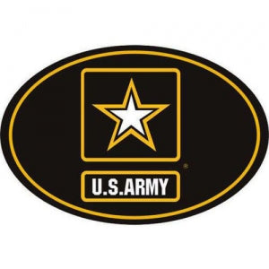 U.S. Army Decal - 4.5 x 3" - Oval - Star
