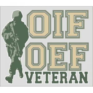 Veteran Decal - 4.5" x 3.8" - OIF/OEF Veteran