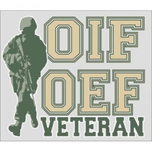 Veteran Decal - 4.5" x 3.8" - OIF/OEF Veteran