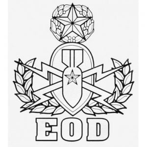U.S. Army Decal - 3.75" x 3.25"  EOD Spec Insignia