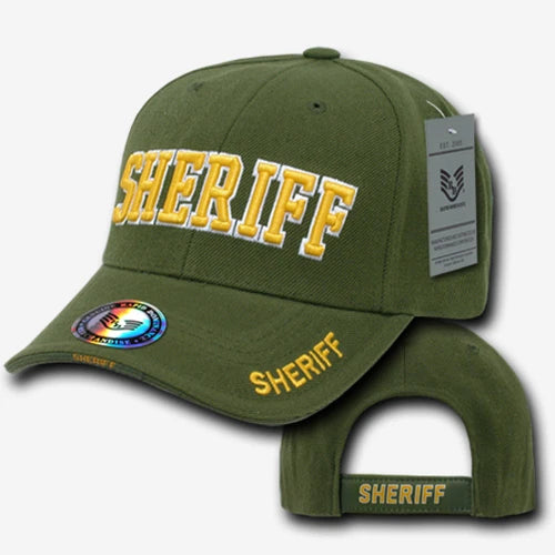 Deluxe Law Enforcement Caps - Sheriff - Olive Drab