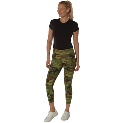 Rothco | Women's Workout Performance Woodland Camo Leggings with Pockets