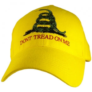 Assorted Ballcap - Don't Tread On Me - Full Color Embroidery on Yellow Cap