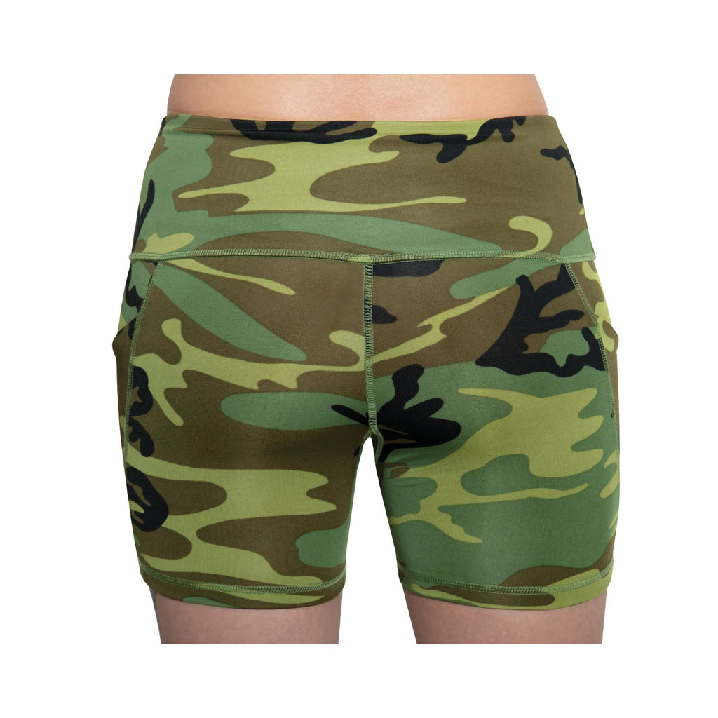 Rothco | Women's Woodland Camo Workout Performance Legging Shorts