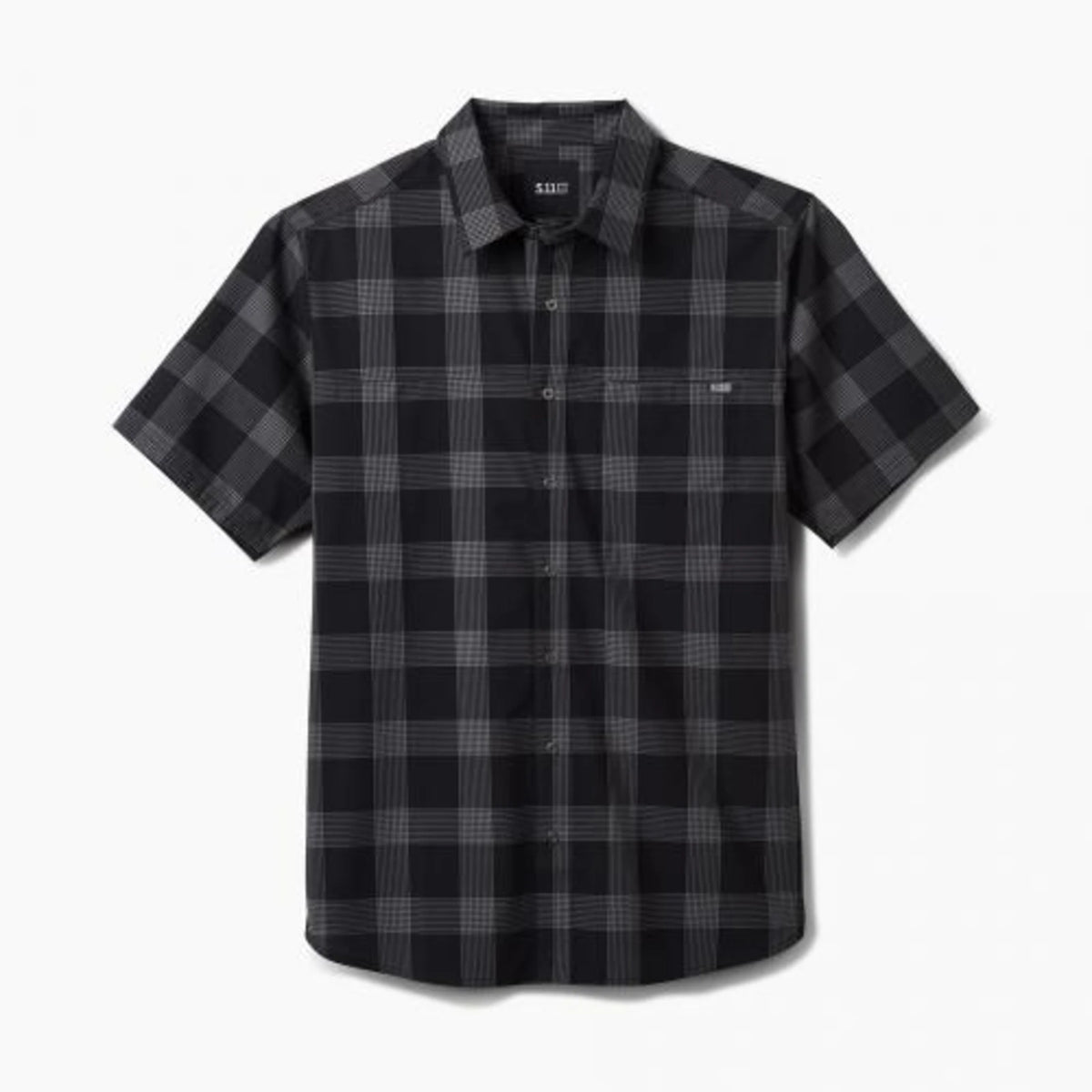5.11 Tactical Wyatt Short Sleeve Plaid Shirt - Black Plaid 3
