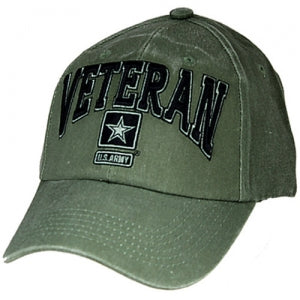 US Army Ballcap Veteran in 3D Letters with Army Star