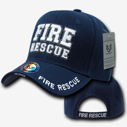 Deluxe Law Enforcement Caps - Fire Rescue - Navy Blue