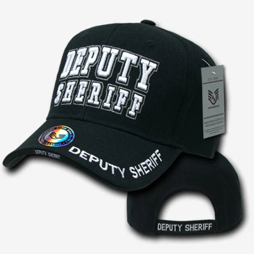 Deluxe Law Enforcement Caps - Deputy Sheriff - Black
