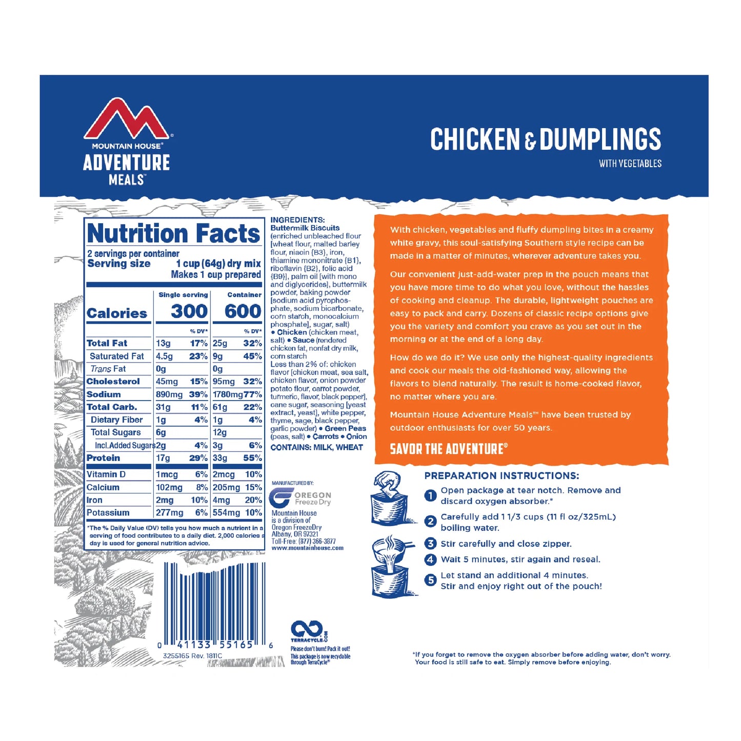 Chicken and Dumplings MRE Pouch | Mountain House