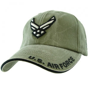 USAF Ballcap Wings Logo and US Air Force on Brim - OD
