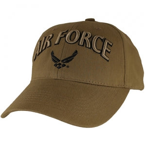 USAF Ballcap -Air Force with Wings Logo Coyote Brown