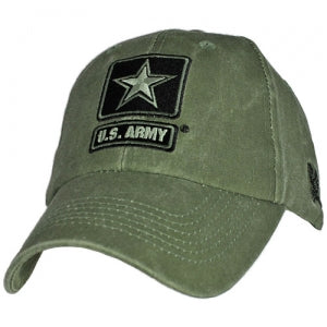 US Army Ballcap - Army Star Logo on OD Olive Drab Cap
