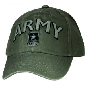 US Army Ballcap - Large ARMY Letters with Army Star Logo - Olive Drab OD