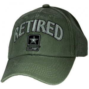 US Army Ballcap - Retired with Army Star - Olive Drab OD