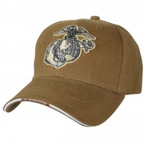 USMC Ballcap EGA Eagle Globe and Anchor - Coyote Brown