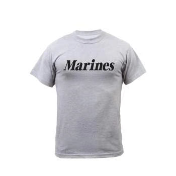 Marines Grey Physical Training Short Sleeve T-Shirt