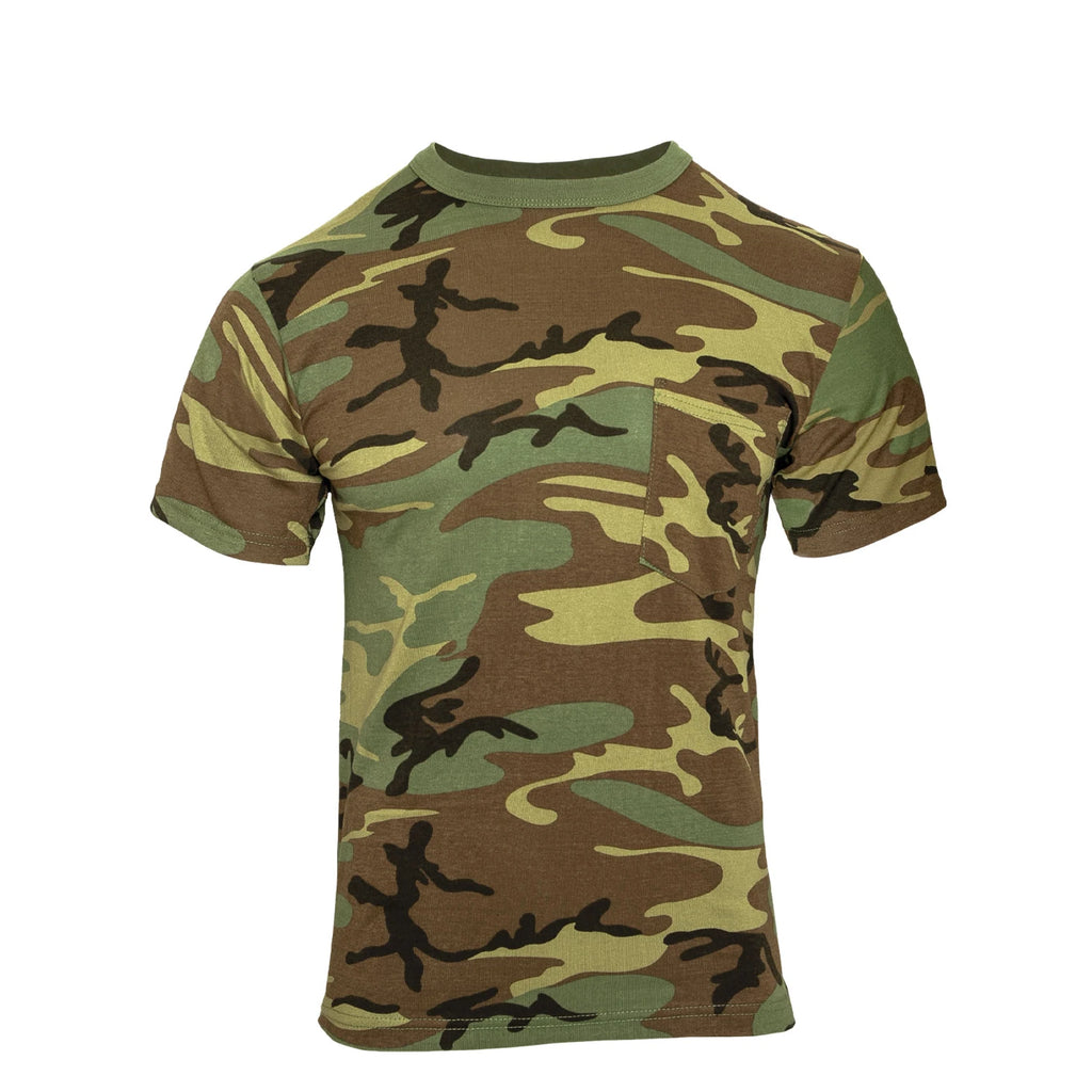Woodland Camo T-Shirt w/ Pocket