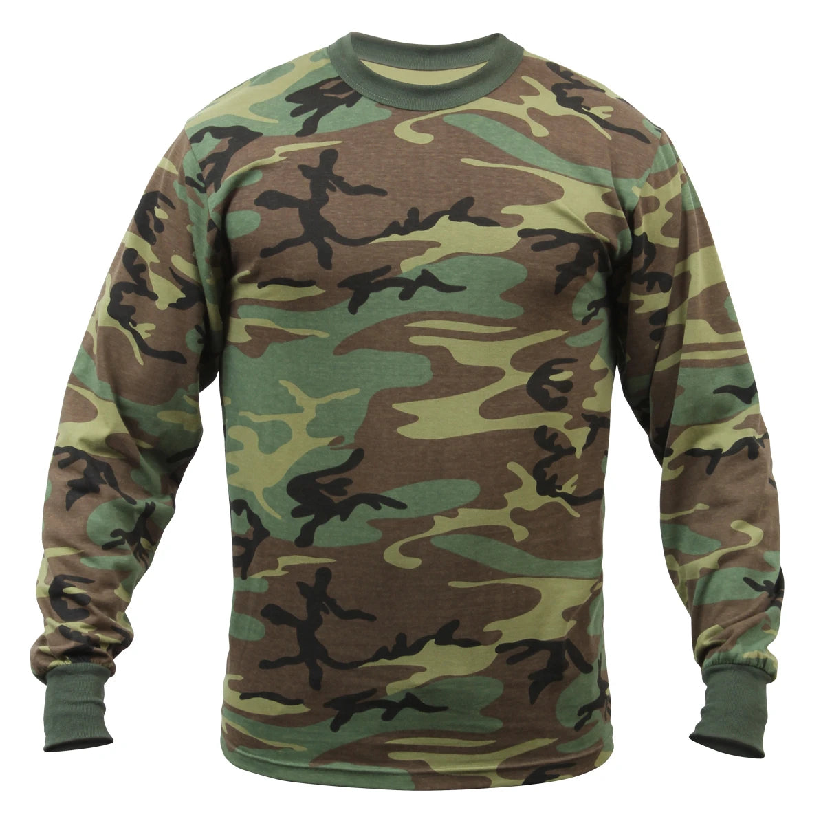 Woodland Camo Long Sleeve T-Shirt