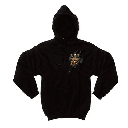 Black Ink | USMC Bulldog Pullover Hoodie Sweatshirt