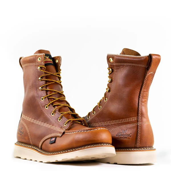 thorogood tobacco boots Men's American Heritage 6 Inch Moc Steel Toe Work Boot you can trust these boots to keep you comfortable and protected Moc Toe Tobacco Oil Tanned