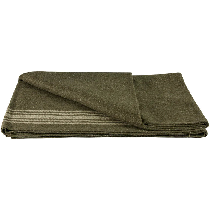 Khaki-Striped Olive Drab Blanket