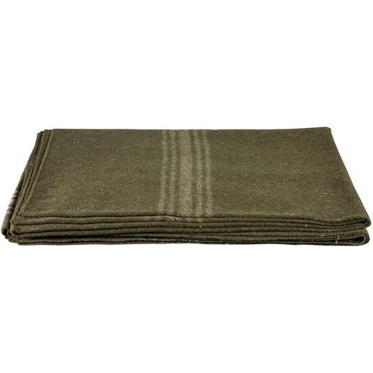 Khaki-Striped Olive Drab Blanket