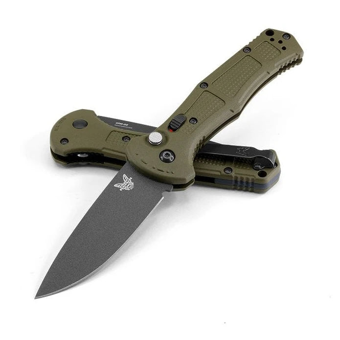Benchmade | Claymore Plain Edge Automatic Knife | Ranger Green
