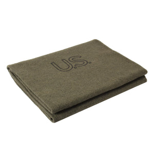 U.S. Made G.I. Style Wool Blanket 70% Virgin Wool 62" x 80"