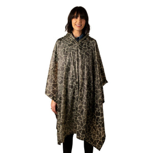 Vinyl Camo Poncho - 52" X 80"