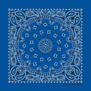 Royal Blue Paisley Print Bandana