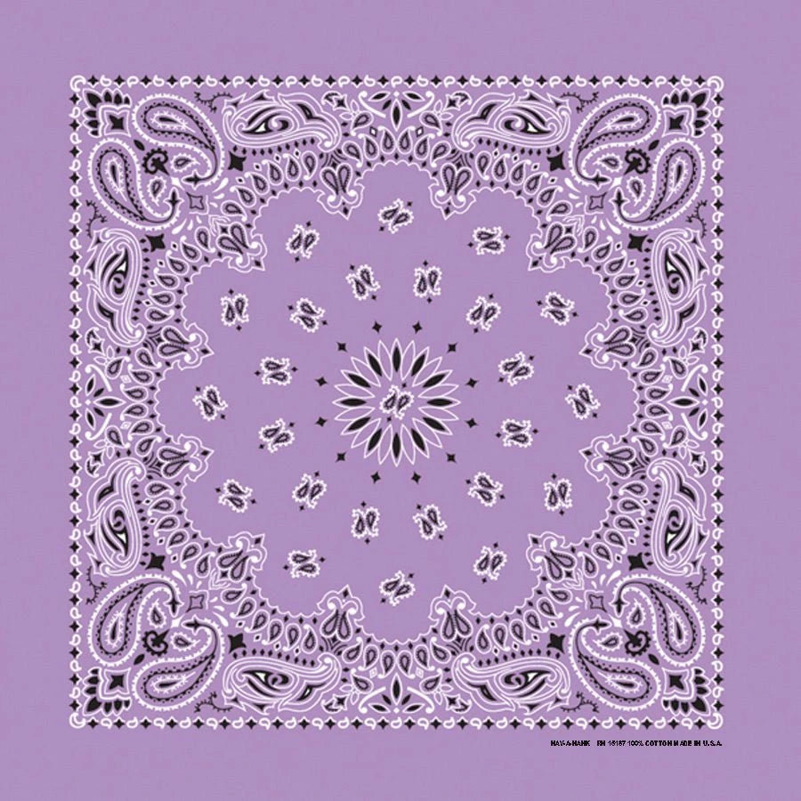 Lavender Paisley Print Bandana